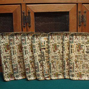 Alfred E Knobler Aztec Southwest Serving Cocktail Tip Trays